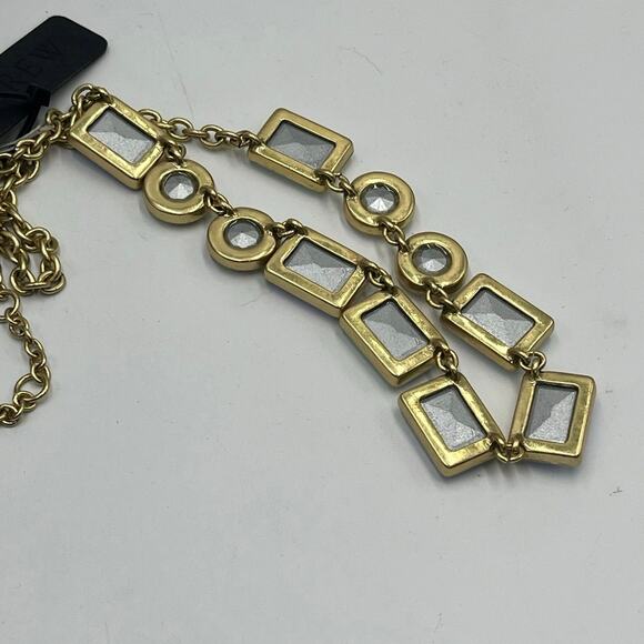 J. Crew Aurora Borealis Multicolor Iridescent Rhinestone statement Necklace New - Picture 9 of 13